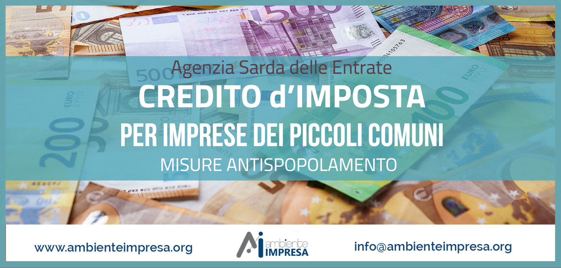 Credito d’imposta a favore delle imprese operanti nei piccoli Comuni della Regione Sardegna - MISURE ANTISPOPOLAMENTO - AGENZIA SARDA DELLE ENTRATE - AMBIENTE IMPRESA - Cagliari