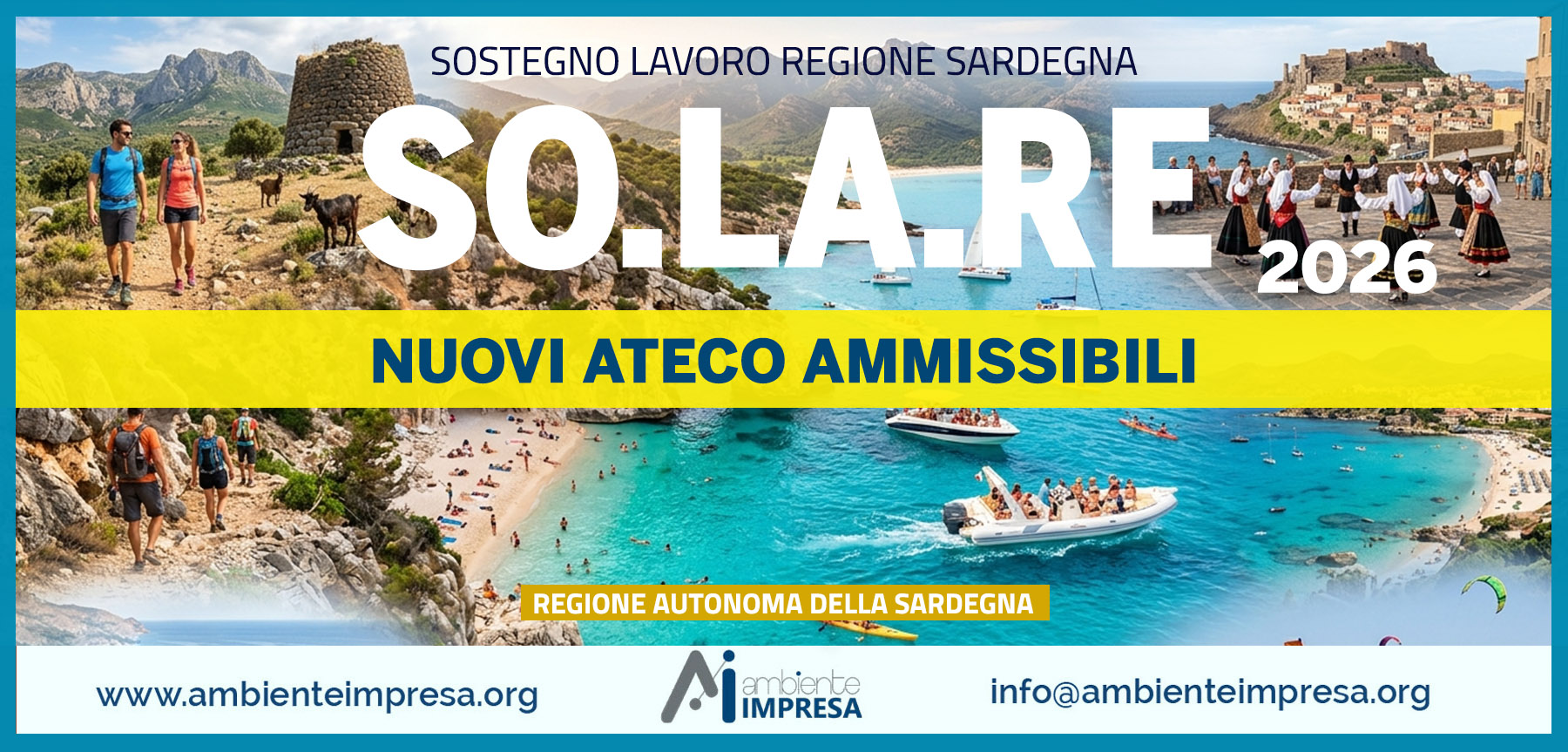 SOSTEGNO LAVORO REGIONE SARDEGNA - SO.LA.RE 2026 - Ambiente Impresa srl - Cagliari - Finanza Agevolata 26 62 sito data rev03