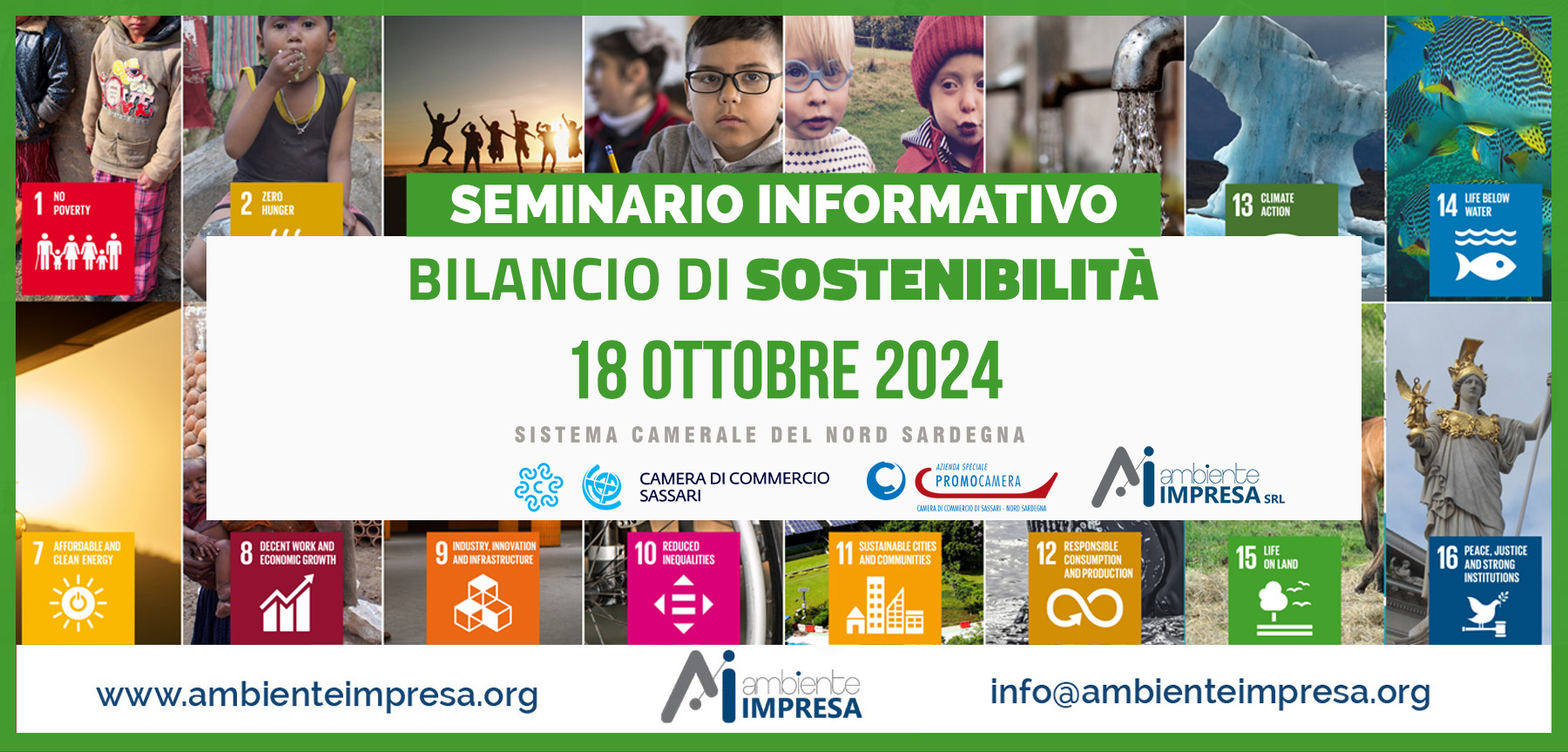 Bilancio di Sostenibilità - Seminario Gratuito - Fiera PROMOAUTUNNO - SASSARI - Ambiente Impresa srl - Finanza Agevolata - Cagliari